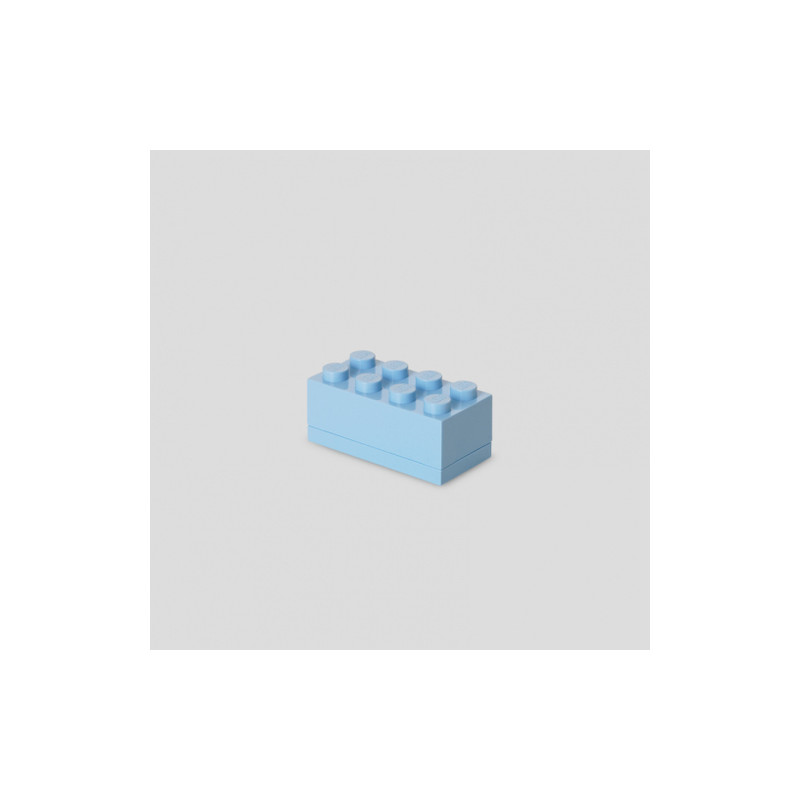 Contenitore a mattoncino lego mini box con 8 inserti (light royal