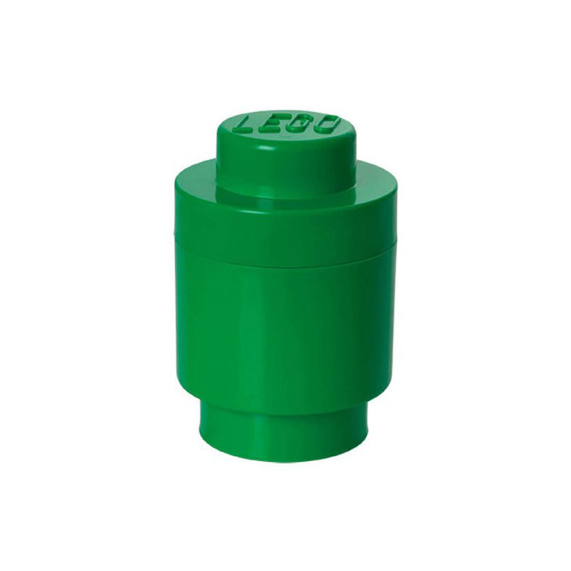 Contenitore tondo lego 1 sporgenza verde scuro [40301734]