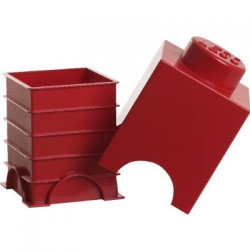 Contenitore mattoncino lego 1 bottoncino (rosso brillante) [40011730]