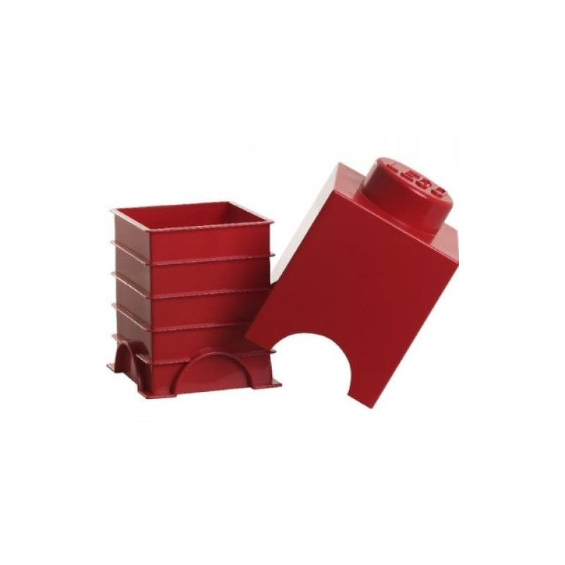 Contenitore mattoncino lego 1 bottoncino (rosso brillante) [40011730]