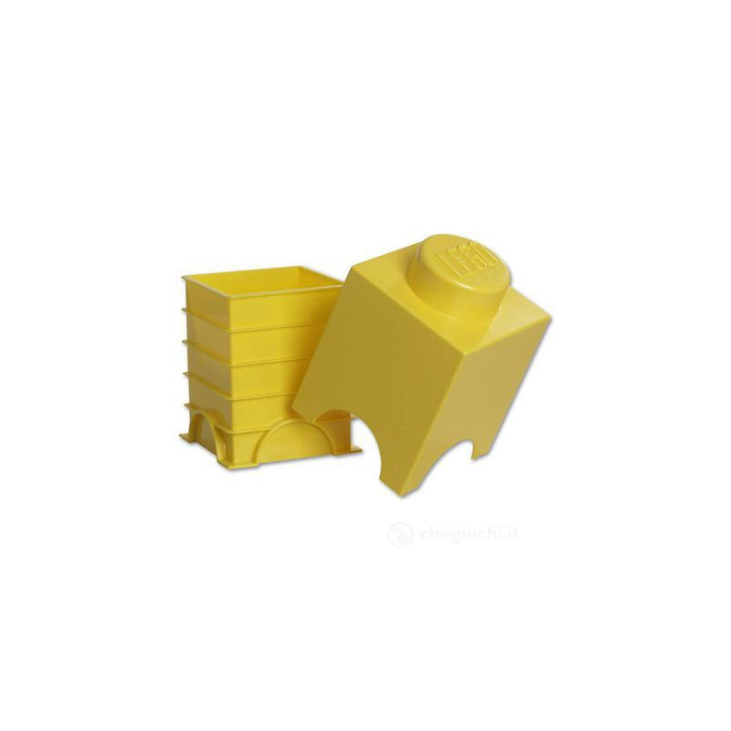 Contenitore mattoncino lego 1 bottoncino (giallo acceso) [40011732]