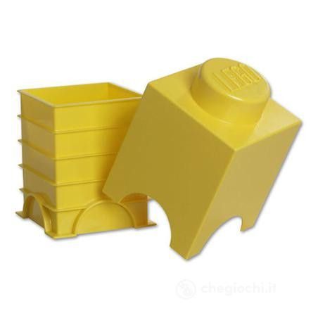Contenitore mattoncino lego 1 bottoncino (giallo acceso) [40011732]