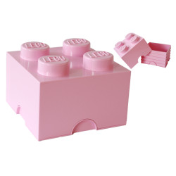 Contenitore mattoncino lego 4 rosa chiaro [40031738]