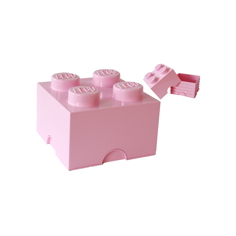 Contenitore mattoncino lego 4 rosa chiaro [40031738]
