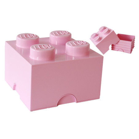 Contenitore mattoncino lego 4 rosa chiaro [40031738]