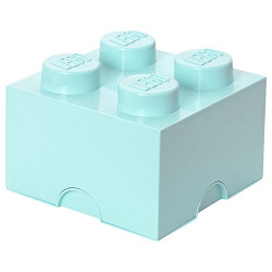 Contenitore mattoncino lego 4 bottoncini celeste [40031743]