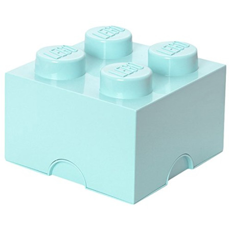 Contenitore mattoncino lego 4 bottoncini celeste [40031743]