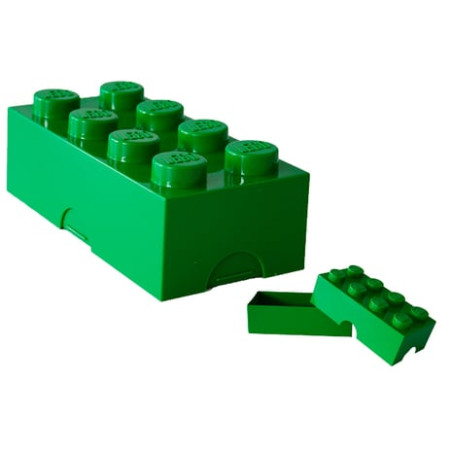 Contenitore mattoncino lego 8 verde scuro [40041734]