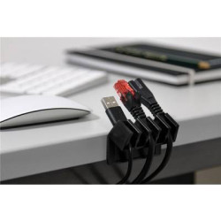 Kit organizzazione cavi autoadesivo nero goobay 70433 2 pz. [70433]