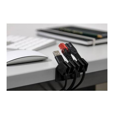 Kit organizzazione cavi autoadesivo nero goobay 70433 2 pz. [70433]