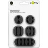 Kit organizzazione cavi autoadesivo nero goobay 70683 1 kit [70683]