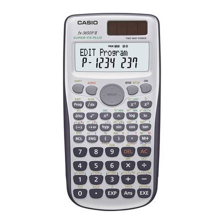 Calcolatrice per la scuola casio fx-3650p ii argento display