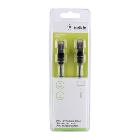 Cavo di collegamento rj45 rete cat 5e s/ftp 1 m nero con protezione