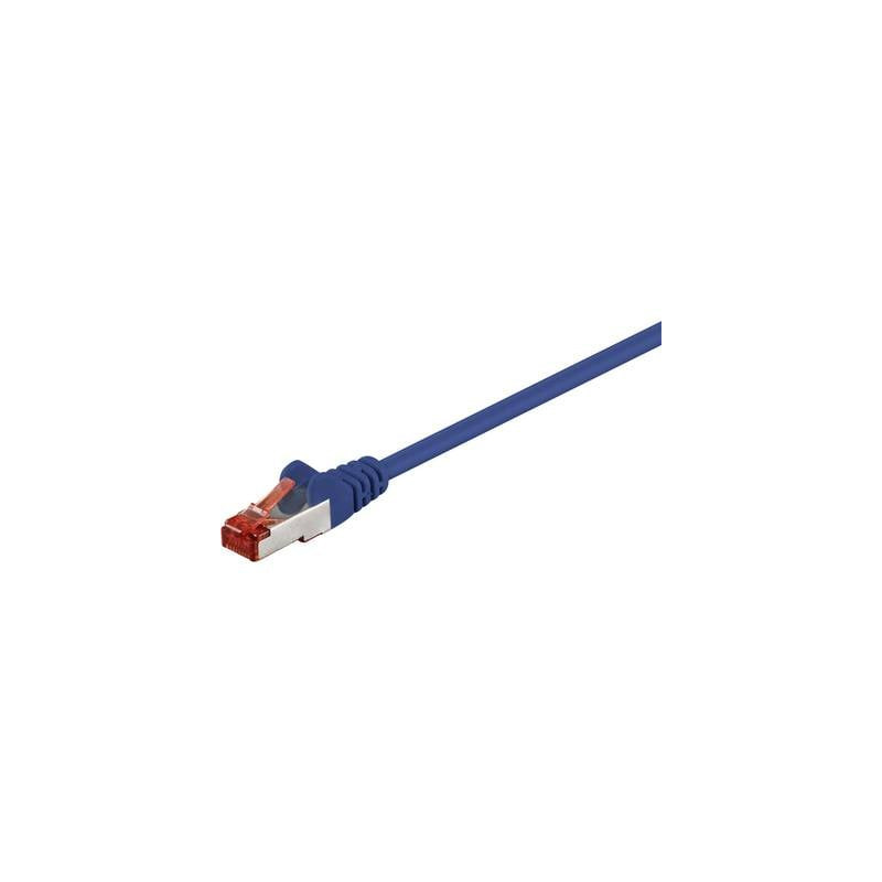 Cavo di collegamento rj45 rete cat 6 s/ftp 0.15 m blu contatti connettore