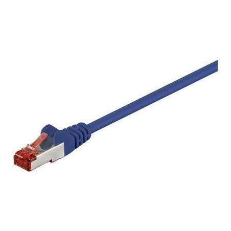 Cavo di collegamento rj45 rete cat 6 s/ftp 0.15 m blu contatti connettore