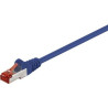 Cavo di collegamento rj45 rete cat 6 s/ftp 0.15 m blu contatti connettore