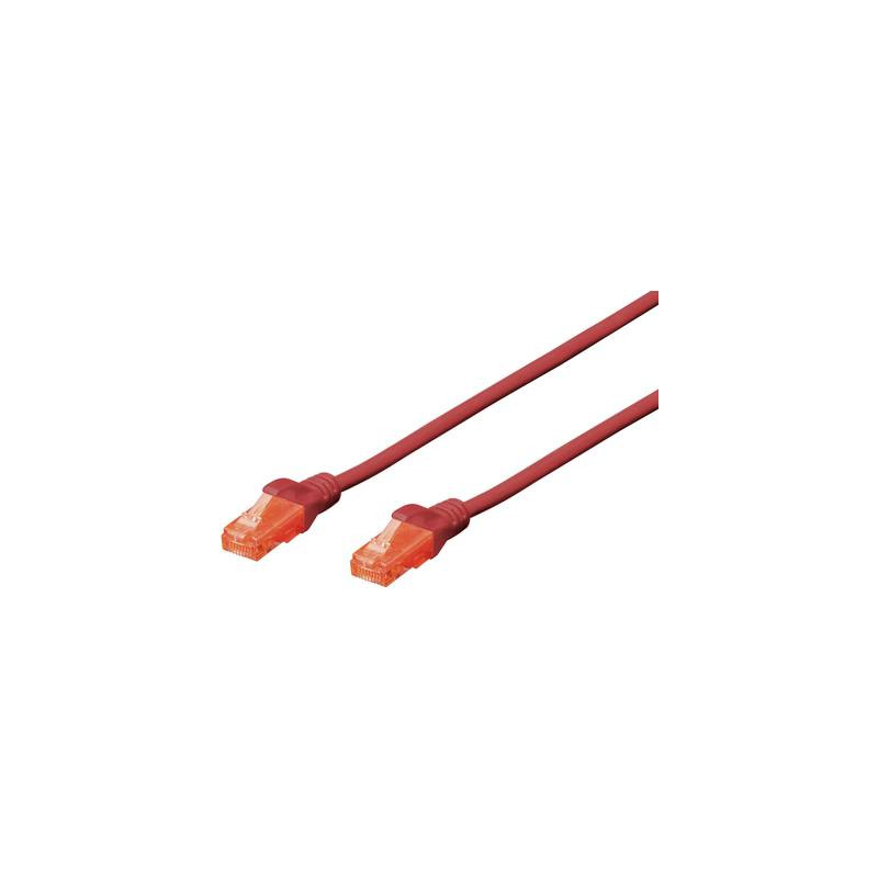 Cavo di collegamento rj45 rete cat 6 u/utp 0.25 m rosso privo di