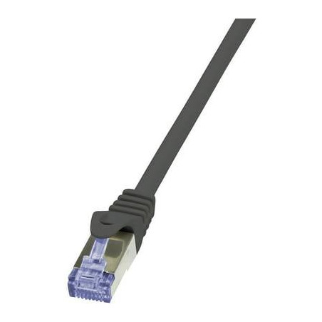 Cavo di collegamento rj45 rete cat 6a s/ftp 10 m nero ritardante