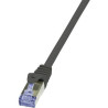 Cavo di collegamento rj45 rete cat 6a s/ftp 10 m nero ritardante