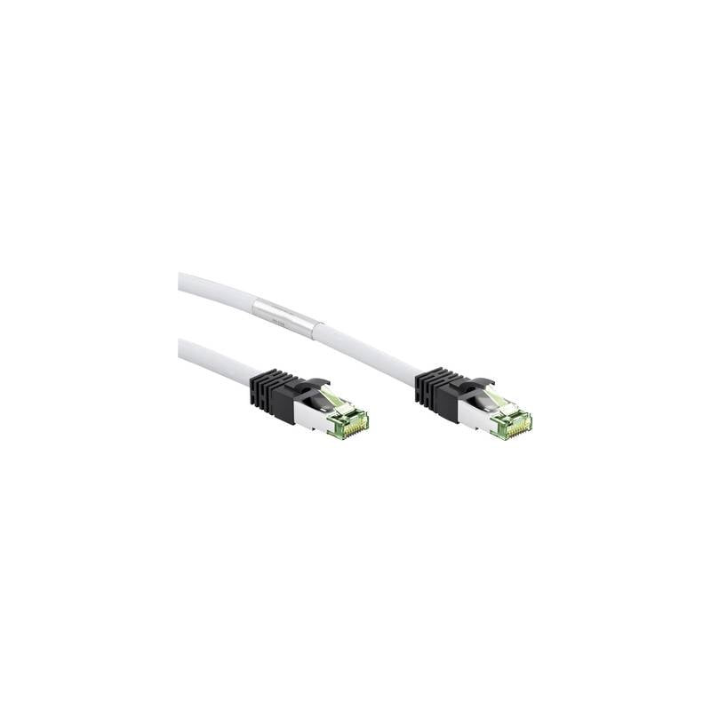 Cavo di collegamento rj45 rete cat 8.1 s/ftp 0.5 m bianco privo di