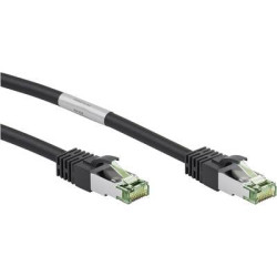Cavo di collegamento rj45 rete cat 8.1 s/ftp 2 m nero privo di alogeni,