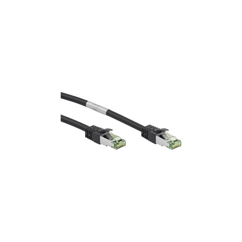 Cavo di collegamento rj45 rete cat 8.1 s/ftp 2 m nero privo di alogeni,