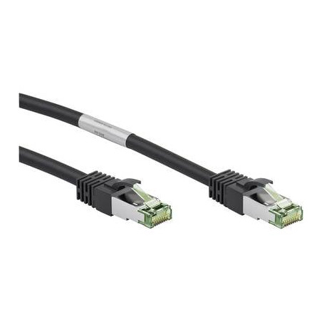 Cavo di collegamento rj45 rete cat 8.1 s/ftp 5 m nero privo di alogeni,