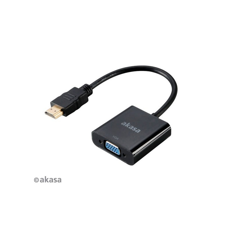 Adattatore hdmi a vga akasa ak-cbhd15-20bk nero [ak-cbhd15-20bk]