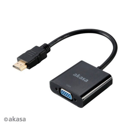 Adattatore hdmi a vga akasa ak-cbhd15-20bk nero [ak-cbhd15-20bk]