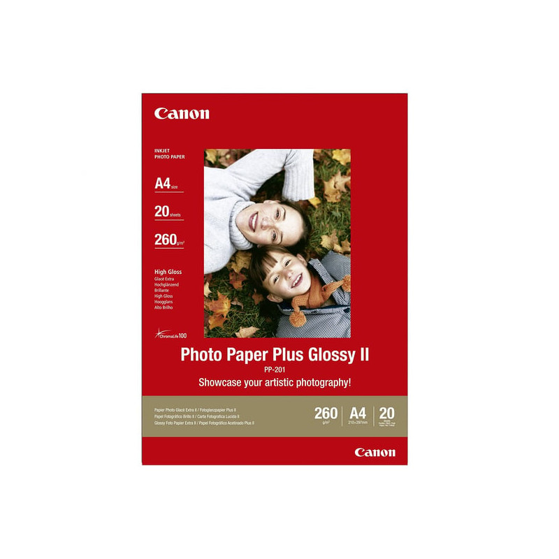 Carta fotografica canon 20 fogli media ph pp-201 a4 260gr [2311b019]