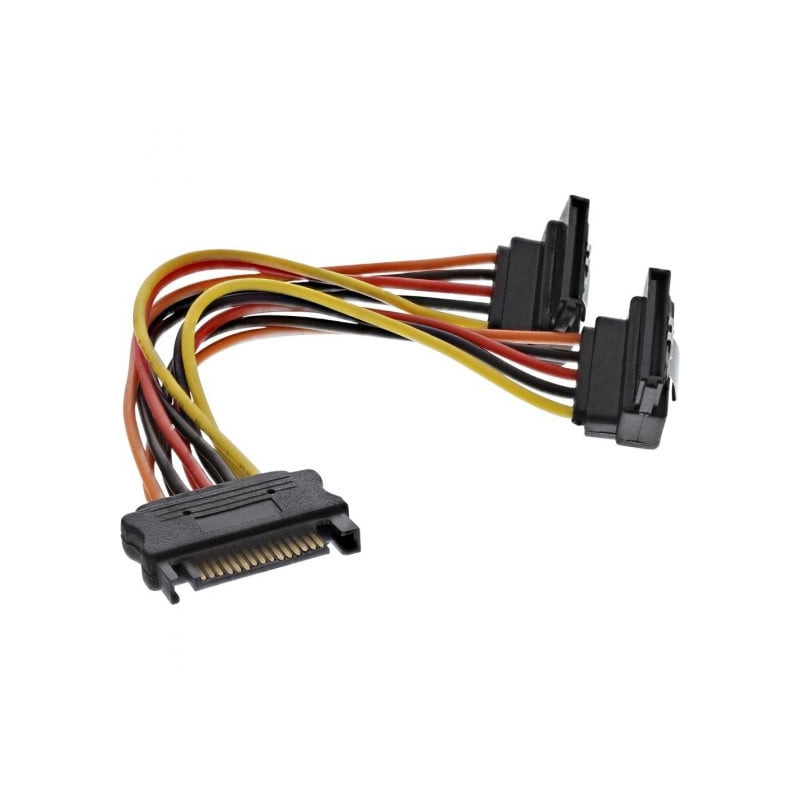 Cavo alimentazione interna inline sata 15 pin maschio a 2x sata 15