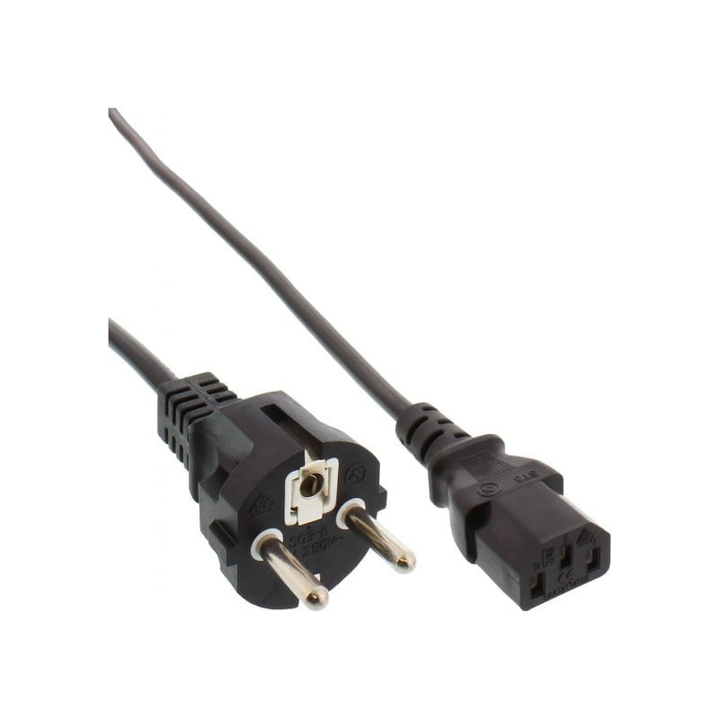 Cavo alimentazione inline spina schu.ko cee-7/7 a presa iec-320-c13,