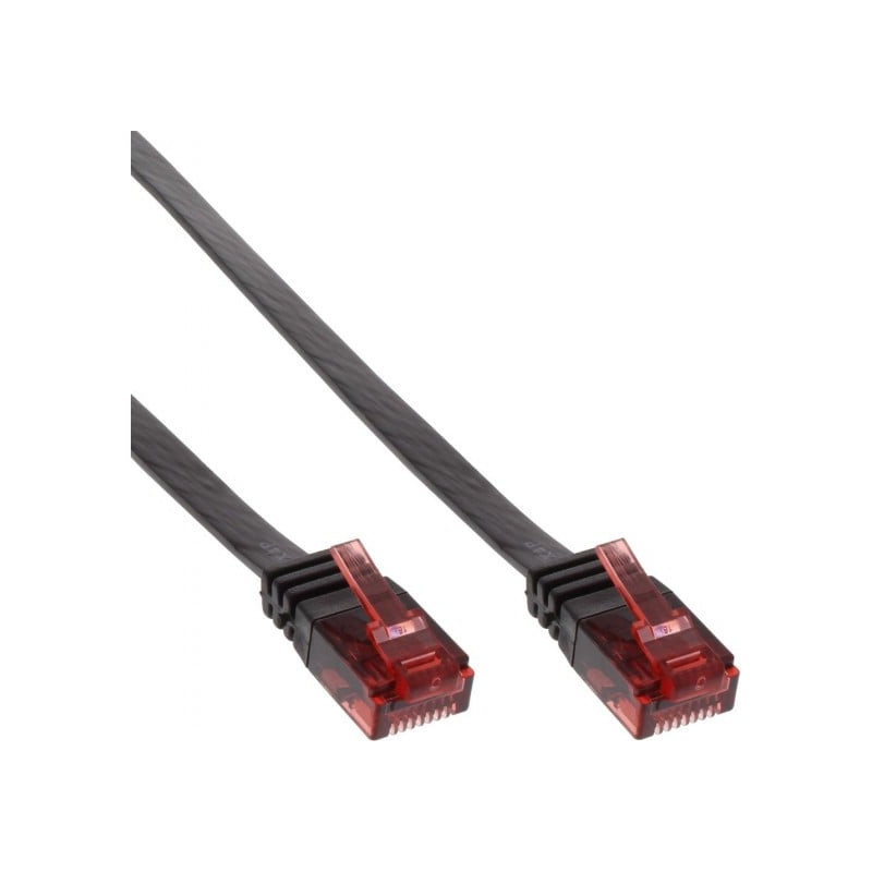 Cavo di rete patch inline lan piatto, u/utp, cat.6, guaina pvc, cu