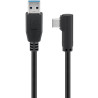 Cavo usb3.0 goobay usb-c angolato a usb tipo a m/m 1,5m nero