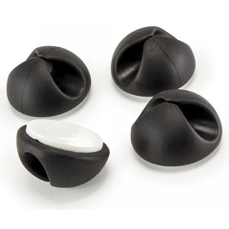 Gommini fermacavo adesivi sbox da scrivania nero