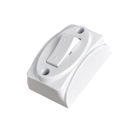 Interruttore di corrente techly 2a 250v da muro bianco