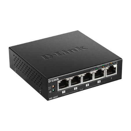 Switch d-link 5 porte gigabit poe+ desktop