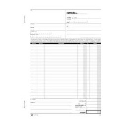 Blocco fatture 1 aliquota edipro 23x14,8cm 33 fogli 3 copie autoricalcanti