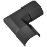 Curva per canalina di cablaggio goobay 90781 33mm nero [90781]