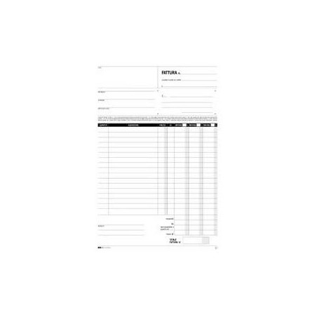 Blocco fatture 3 aliquote iva edipro 2 copie 50 fogli autoricalcanti