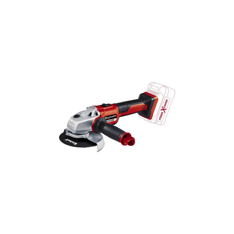 Smerigliatrice angolare a batteria 125 mm senza batteria 18 v einhell