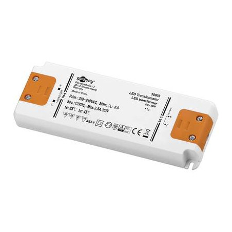 Goobay set 12-30 led slim trasformatore per led tensione costante
