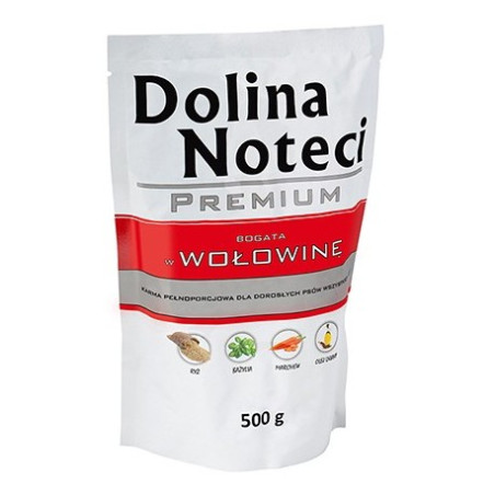 Mangime dolina nateci premium pies manzo per cani adulti 500g [5902921301264]