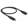 Cavo delock 85532 usb-c a usb-c m/f 0.5m nero