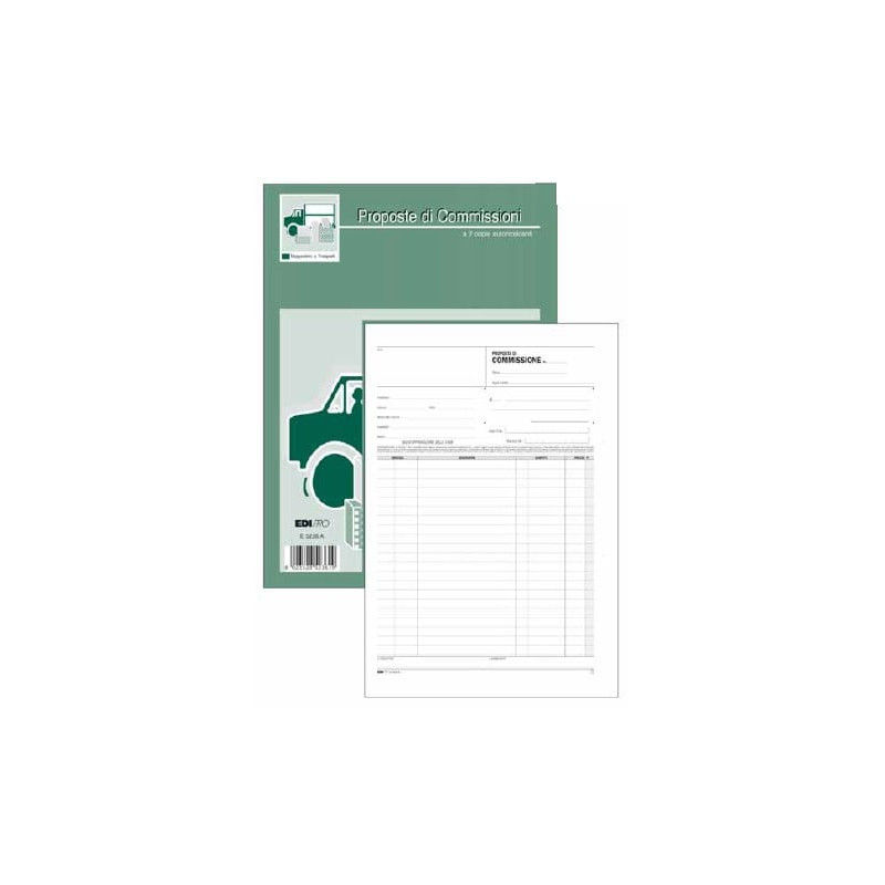 Blocco copia commissioni edipro 29,7x21cm 50fg 2 copie autoric. [e5236a]