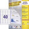 Avery-zweckform 3657 etichette 48.5 x 25.4 mm carta bianco 4000