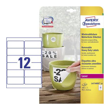 Avery-zweckform l4776rev-20 l4776rev-20(99.1 x 42.3 mm
