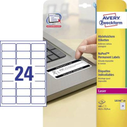 Avery-zweckform l6146-20 etichette 63.5 x 33.9 mm pellicola