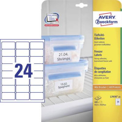 Etichette avery-zweckform 63.5x33.9mm carta bianco 600pz permanente