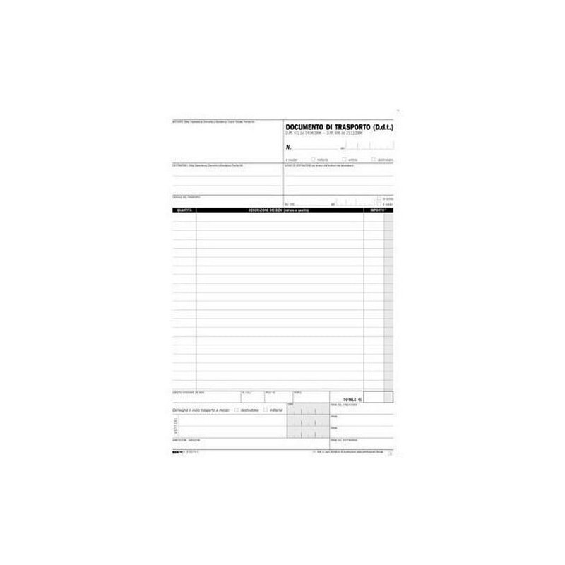 Blocco ddt edipro 50/50 fogli autoricopianti 29,7x21 [e5216c]